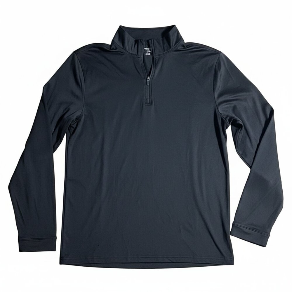 Old Navy Women's Quarter Zip Pullover Cloud 94 Soft Active Top Black Medium NEW